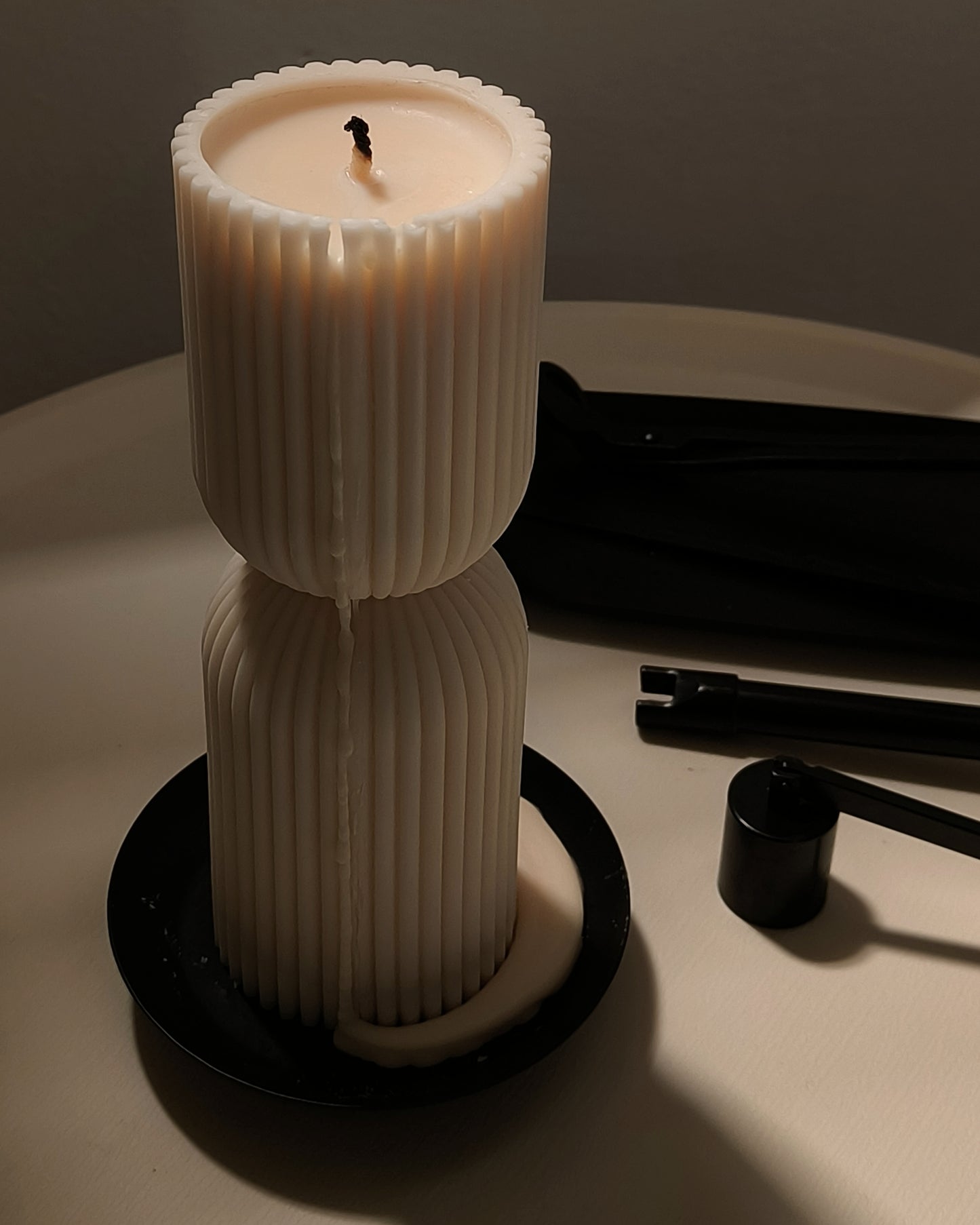 Ribbed Column Pillar Candle