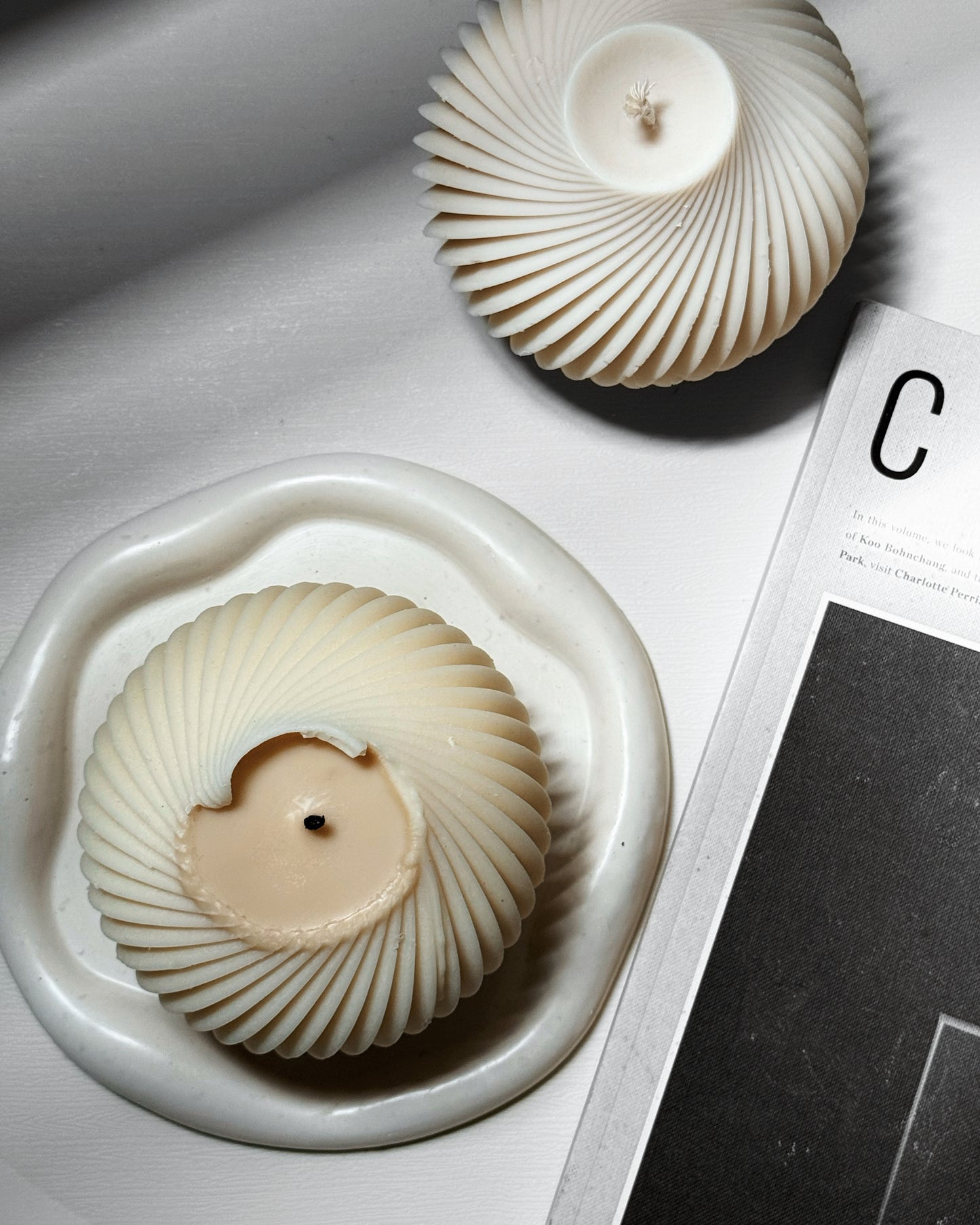 Large Spiral Ball Candle